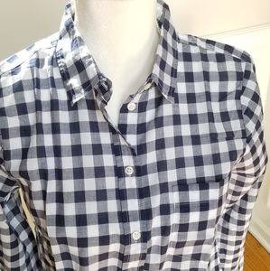 J. CREW FACTORY BOYFRIEND CHECKER Gingham SHIRT S